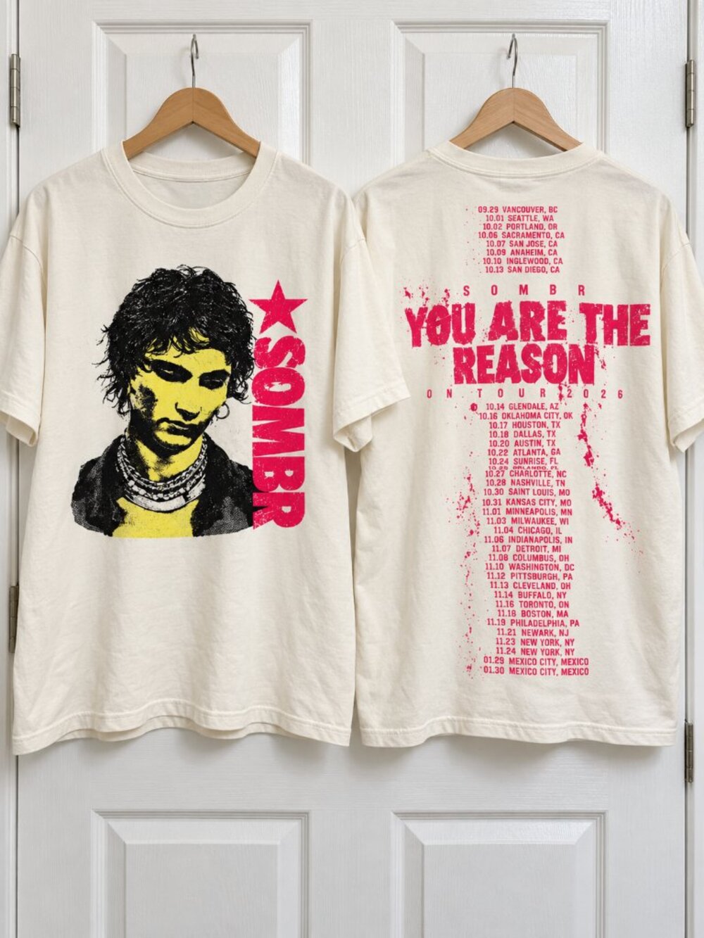 Sombr You Are The Reason North America Tour 2026 T-shirt